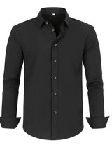 Men'S Stylish Three-Piece Outfit Featuring Solid Color Long-Sleeve Shirts Made from Lightweight Material, Designed for a Regular Fit with Single-Breasted Buttons And a Tie Collar, Ideal for Both Casual And Professional Occasions Throughout The Year