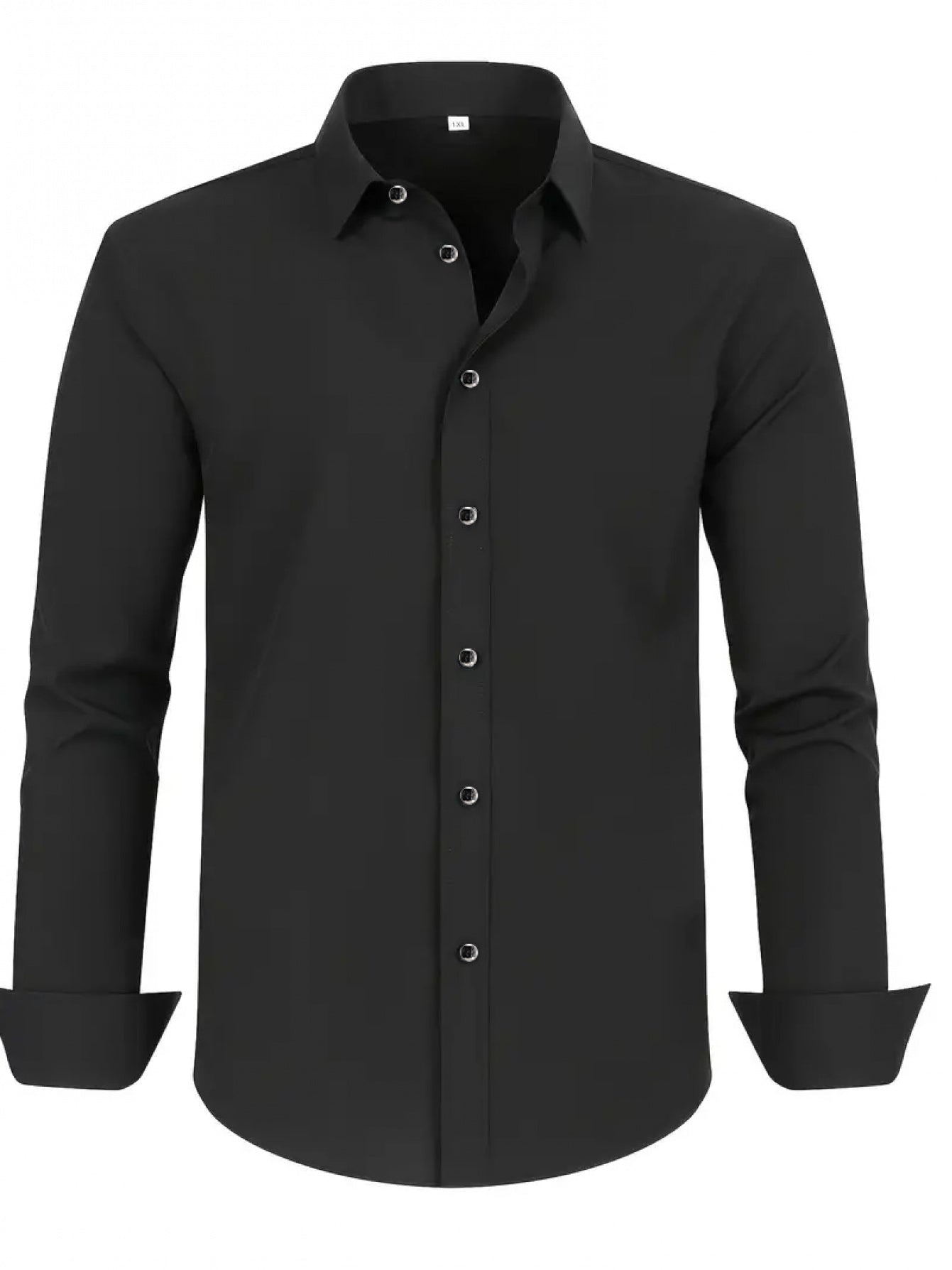 Men'S Stylish Three-Piece Outfit Featuring Solid Color Long-Sleeve Shirts Made from Lightweight Material, Designed for a Regular Fit with Single-Breasted Buttons And a Tie Collar, Ideal for Both Casual And Professional Occasions Throughout The Year