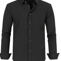 Men'S Stylish Three-Piece Outfit Featuring Solid Color Long-Sleeve Shirts Made from Lightweight Material, Designed for a Regular Fit with Single-Breasted Buttons And a Tie Collar, Ideal for Both Casual And Professional Occasions Throughout The Year