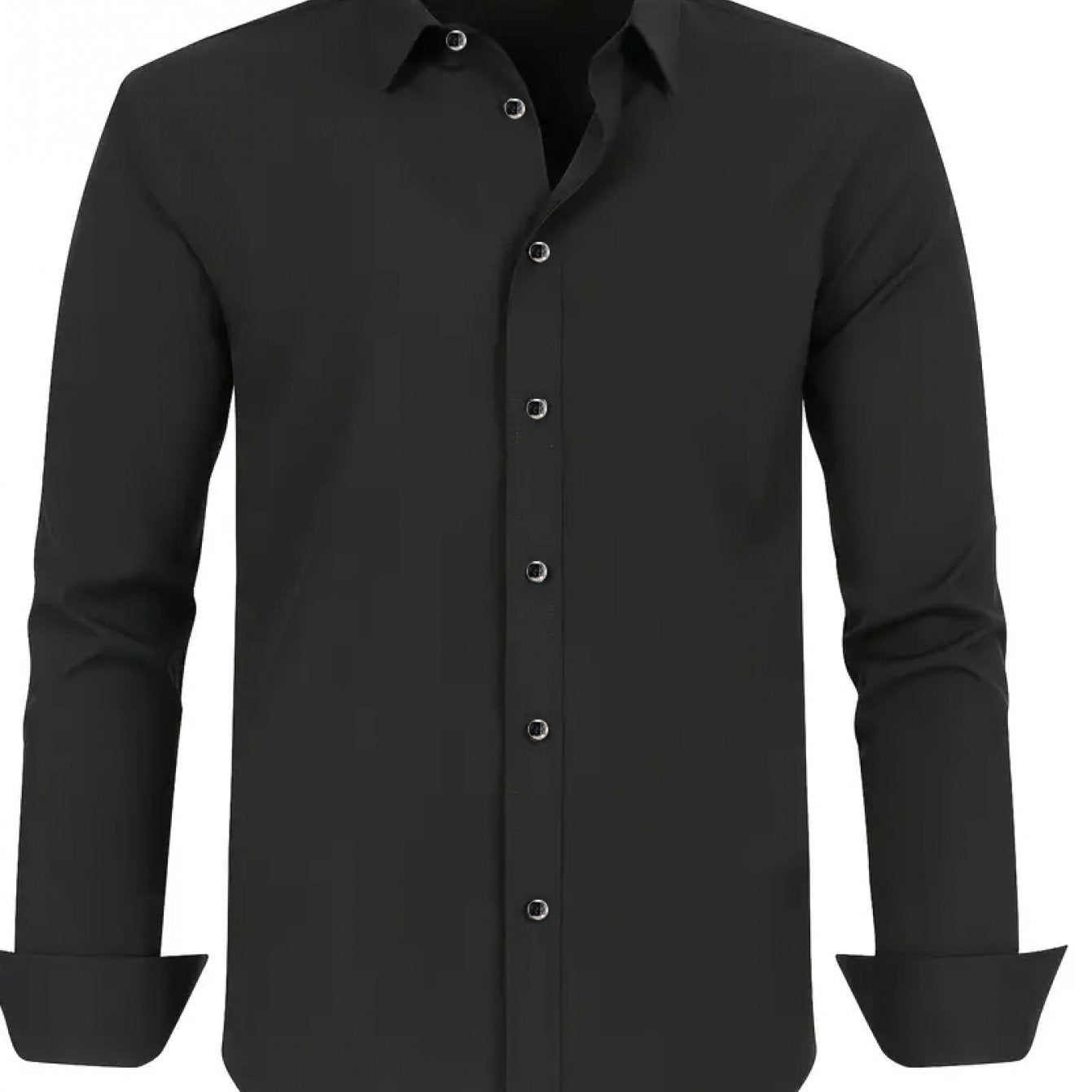 Men'S Stylish Three-Piece Outfit Featuring Solid Color Long-Sleeve Shirts Made from Lightweight Material, Designed for a Regular Fit with Single-Breasted Buttons And a Tie Collar, Ideal for Both Casual And Professional Occasions Throughout The Year