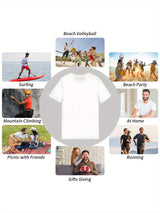 Men'S 100% Oversized T-Shirt with Bold Graphic Print - White Casual Streetwear Tee, Loose Fit Round Neck Short Sleeve for All-Season Comfort, Everyday And Special Occasions, Versatile Clothing, Durable Fabric, Print Shirt, Fashion Enthusiasts
