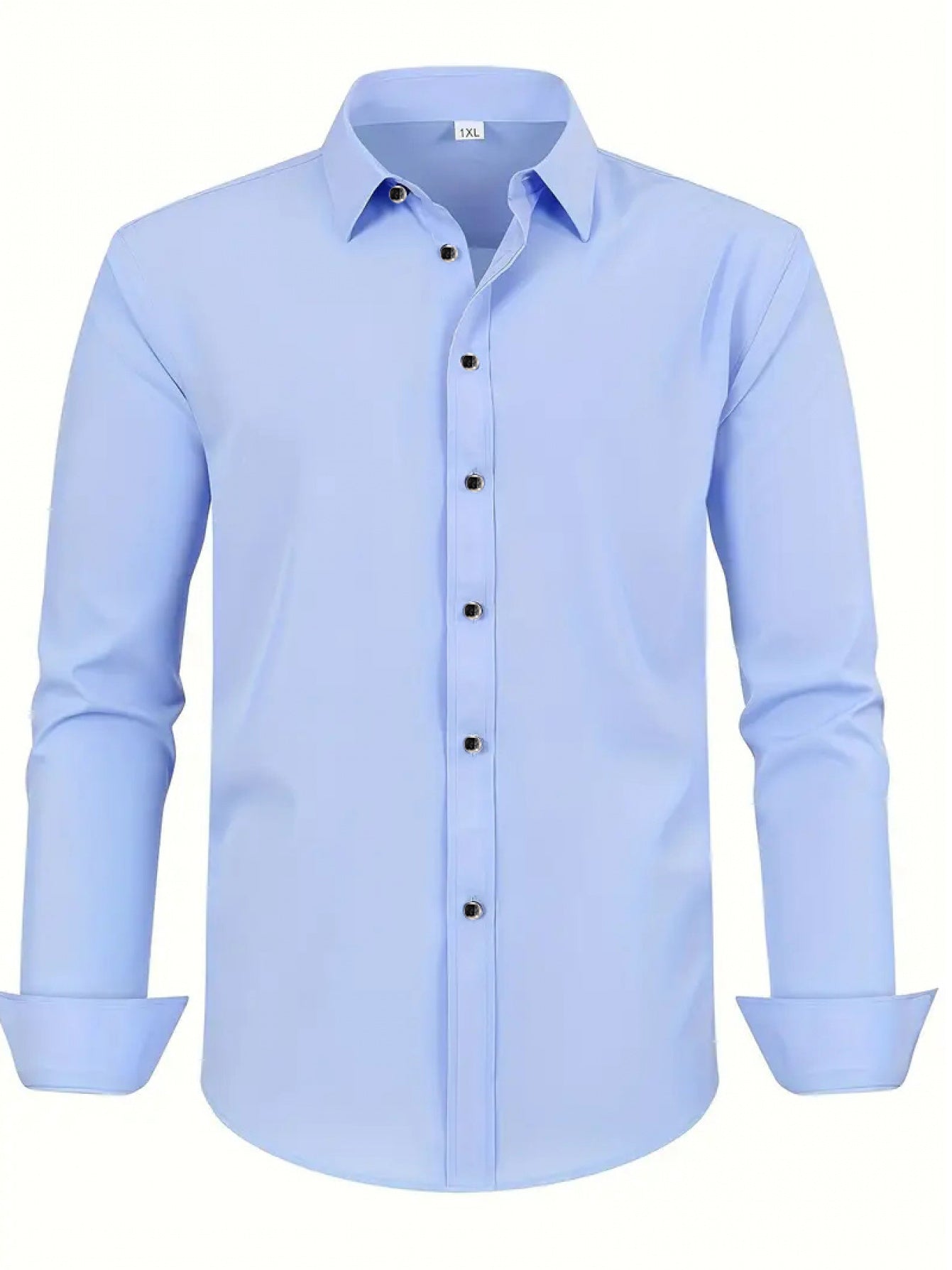 Men'S Stylish Three-Piece Outfit Featuring Solid Color Long-Sleeve Shirts Made from Lightweight Material, Designed for a Regular Fit with Single-Breasted Buttons And a Tie Collar, Ideal for Both Casual And Professional Occasions Throughout The Year