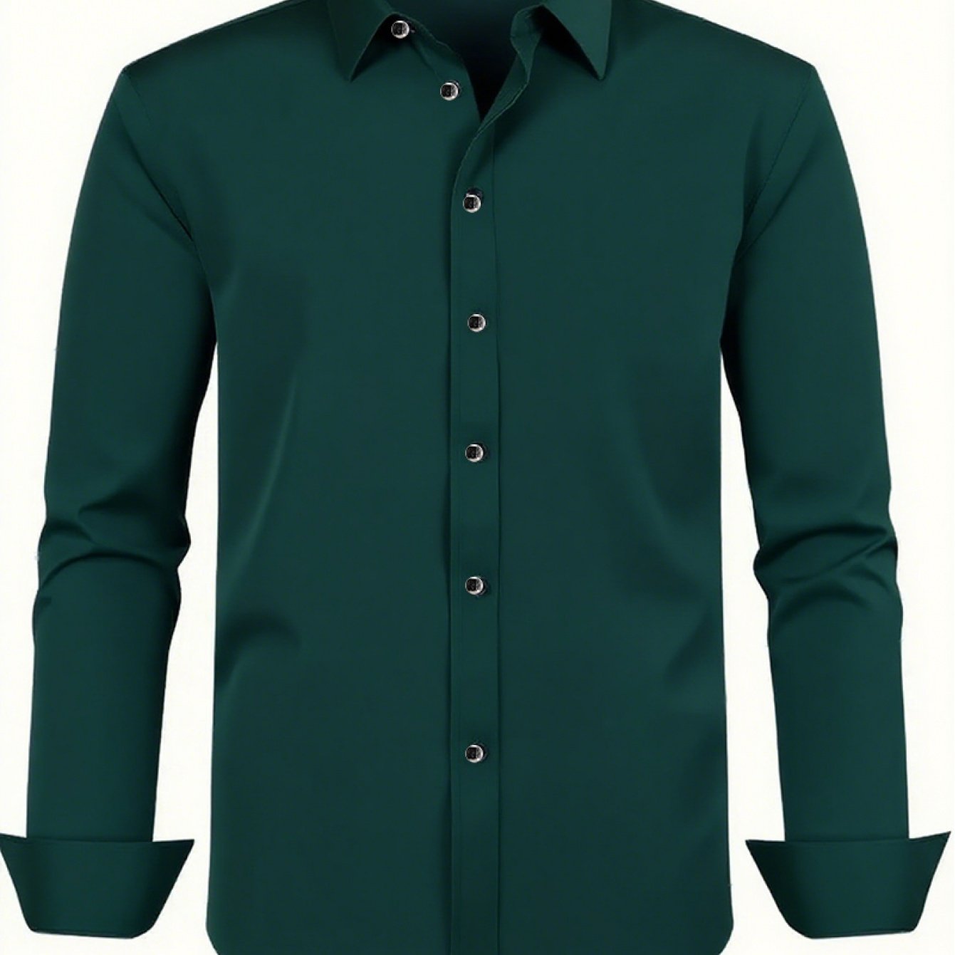 Men'S Stylish Three-Piece Outfit Featuring Solid Color Long-Sleeve Shirts Made from Lightweight Material, Designed for a Regular Fit with Single-Breasted Buttons And a Tie Collar, Ideal for Both Casual And Professional Occasions Throughout The Year