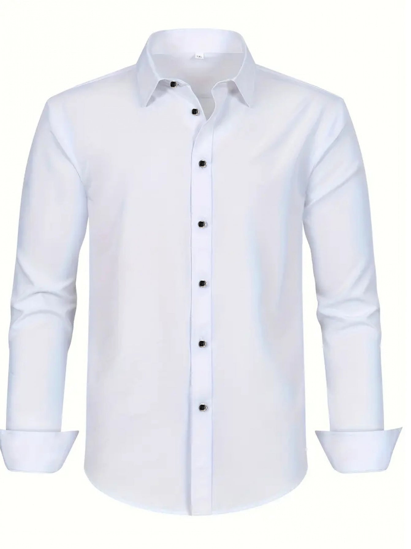 Men'S Stylish Three-Piece Outfit Featuring Solid Color Long-Sleeve Shirts Made from Lightweight Material, Designed for a Regular Fit with Single-Breasted Buttons And a Tie Collar, Ideal for Both Casual And Professional Occasions Throughout The Year