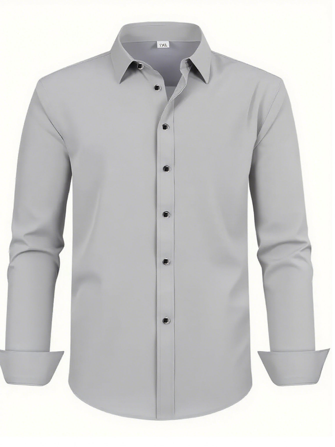 Men'S Stylish Three-Piece Outfit Featuring Solid Color Long-Sleeve Shirts Made from Lightweight Material, Designed for a Regular Fit with Single-Breasted Buttons And a Tie Collar, Ideal for Both Casual And Professional Occasions Throughout The Year